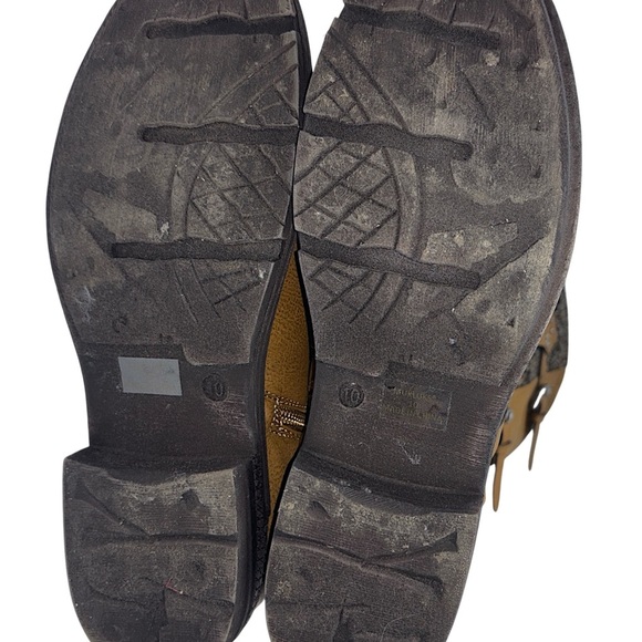 Muk Luks Tall Brown Knit Buckle Boots Boho Indie Cozy Fall Festival Size 10 - Picture 11 of 14